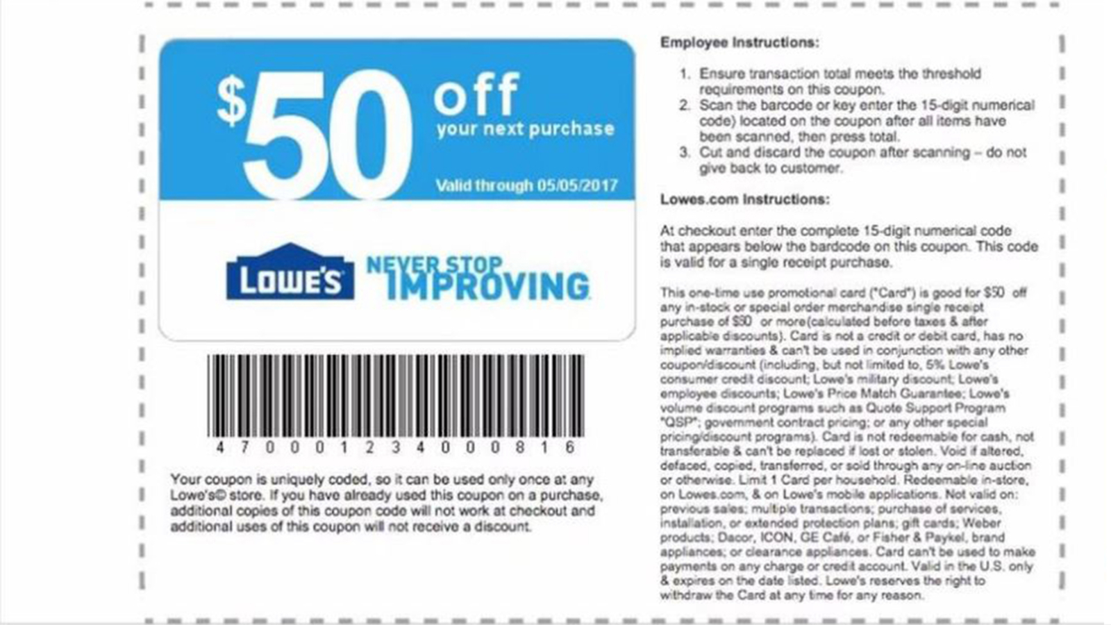 How to use the lowes coupon correctly online